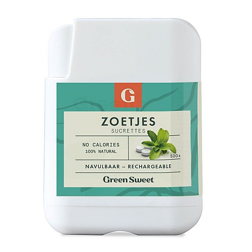 Zoetjes 500 st. dispenser GreenSweet Zoetjes 500 st. dispenser GreenSweet