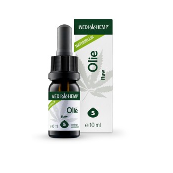 Wedihemp hennepolie druppels RAW 5% 10ml